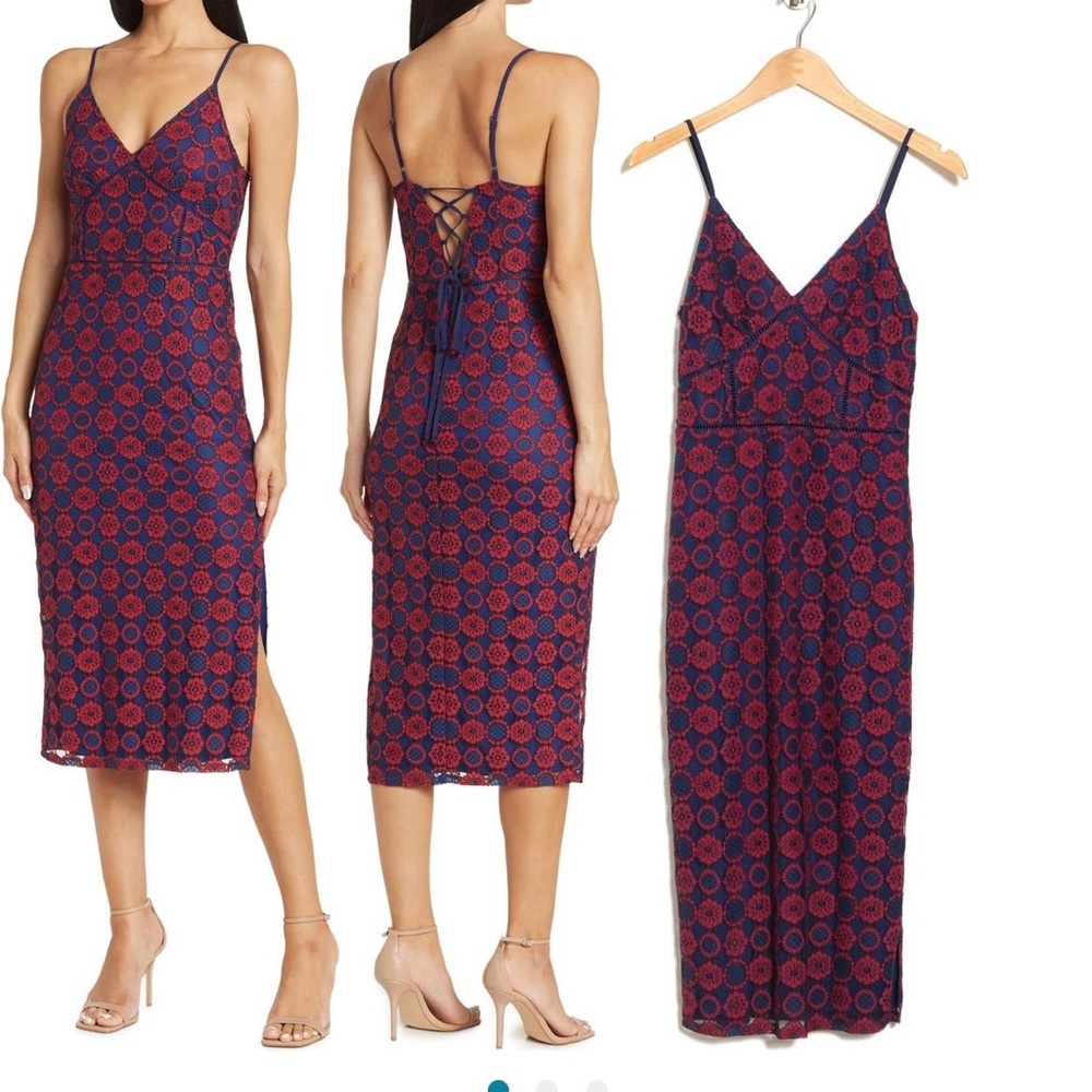 NSR lace midi dress